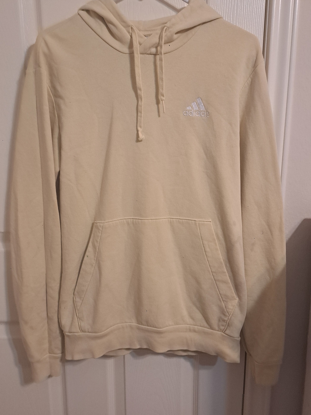 adidas Off-White/Cream Pullover Hoodie for Men